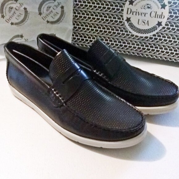 NIB Black Napa Perforated Drivers Loafers 11 - MSRP $119 - Picture 1 of 13